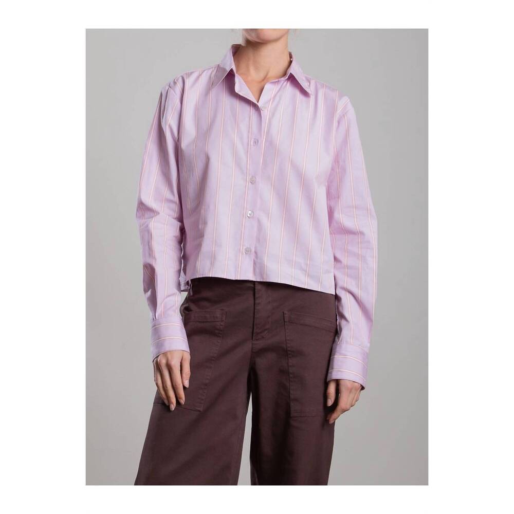 NEW PHARAOH enzo japanese stripe shirt in lilac